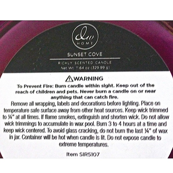 DW HOME CANDLE SUNSET COVE SIREN RICHLY SCENTED NEW - Picture 3 of 3